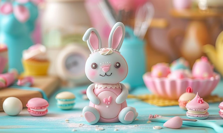 Découvrez comment modeler un adorable lapin en pâte à sucre : tutoriel simple et efficace